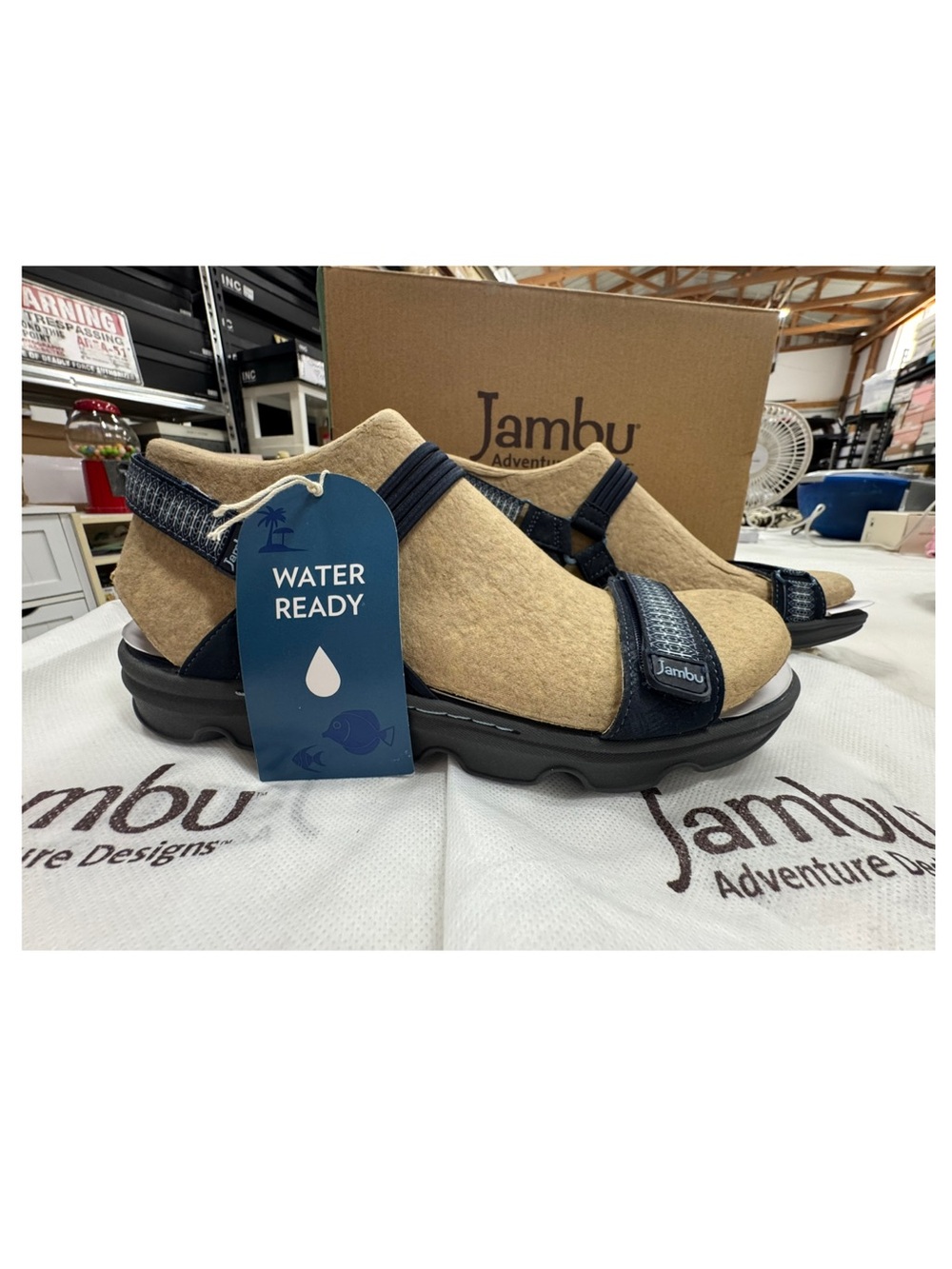 Jambu Women's Navy Strappy Water Sandals size 10